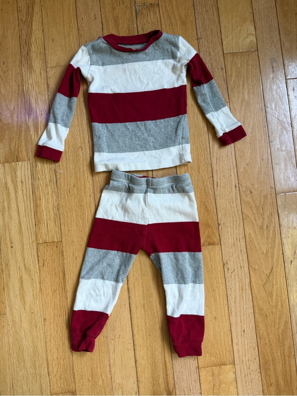 Burt's Bees Baby Gray & Red Baby Size 2T Like New